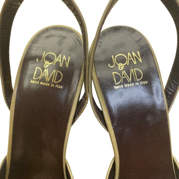 Joan & David Women’s Green Two-Tone Leather Ankle Strap Block Heel Pumps Sz 7.5M - Picture 7 of 10